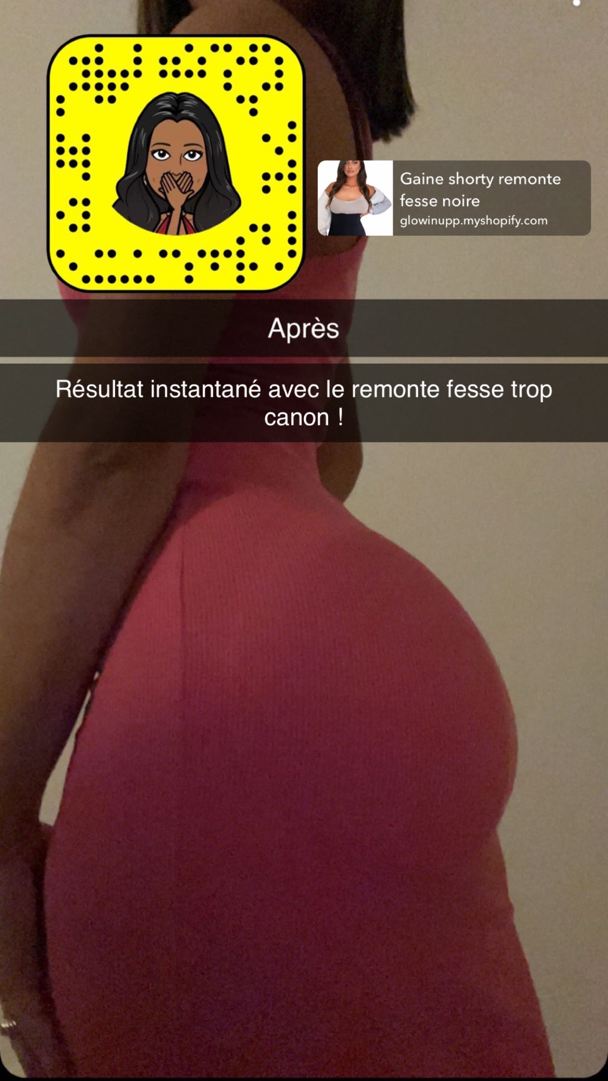 Gaine shorty remonte fesse noire