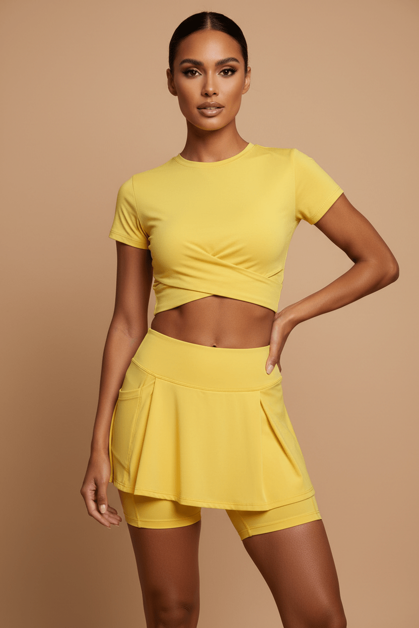 Jaune - Fond beige