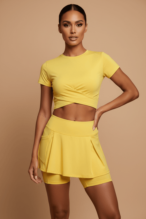 Jaune - Fond beige