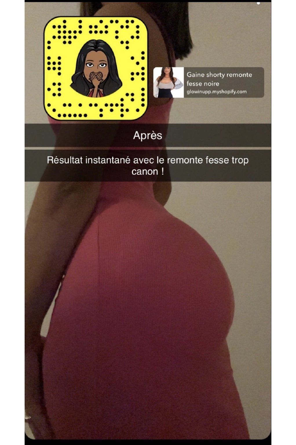 Gaine shorty remonte fesse noire