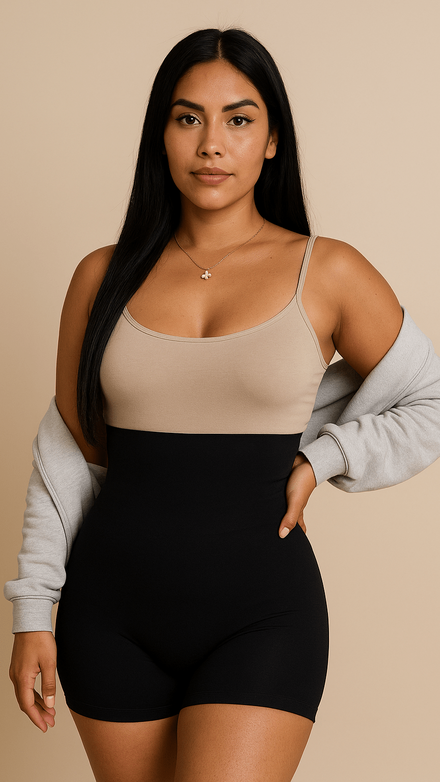 Gaine shorty remonte fesse noire