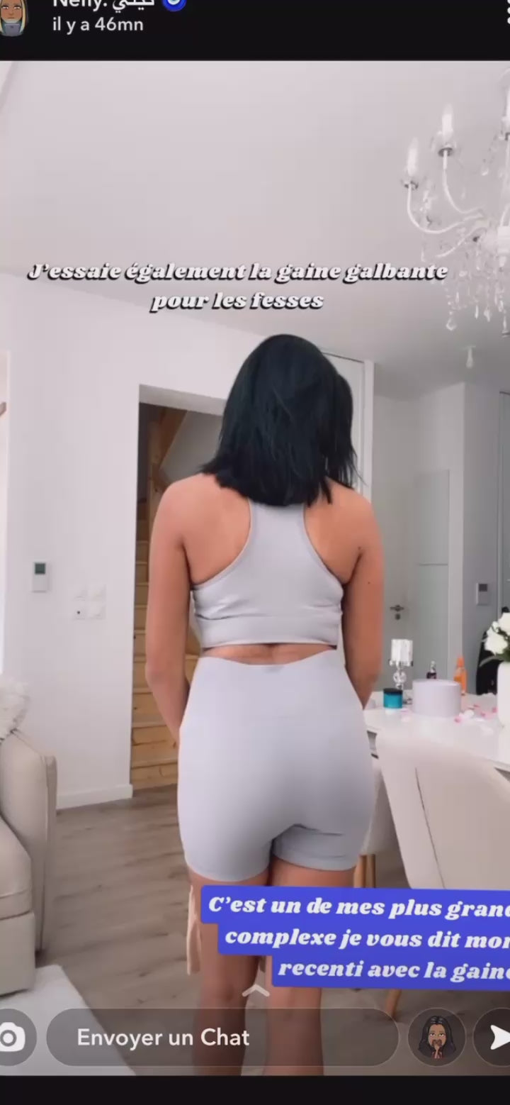Gaine shorty remonte fesse noire